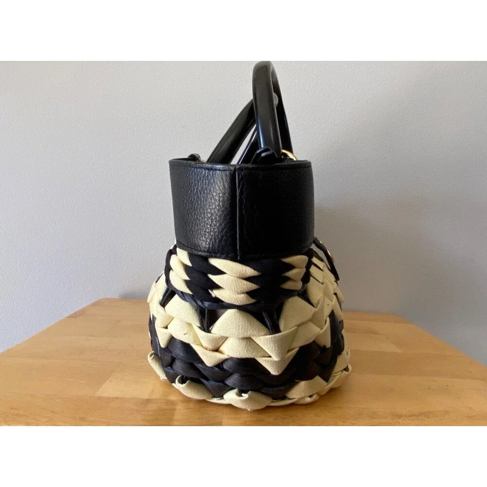 Vintage Forth & Towne Woven Straw Top Handle Satchel Handbag